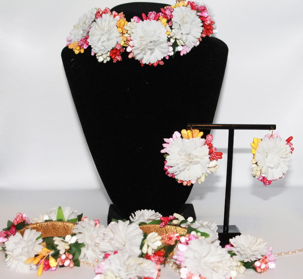 Multicolour Floral Jewellery Set